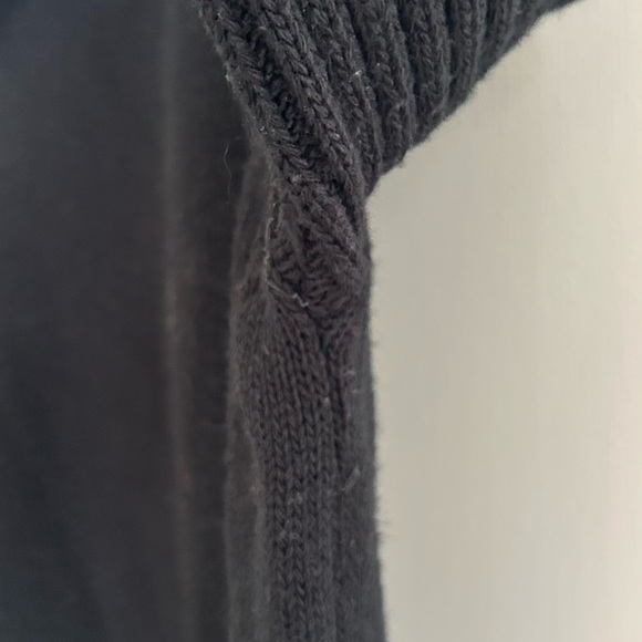 VINTAGE RICA LEWIS Black Wool Blend Quarter Zip Heritage Pullover Sweater Size L - Picture 8 of 11